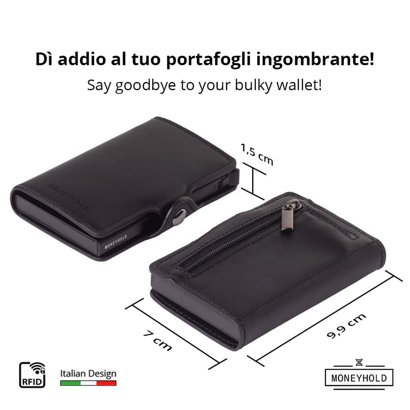 Moneyhold® Slim Wallet - Men's Card Case - RFID Protective