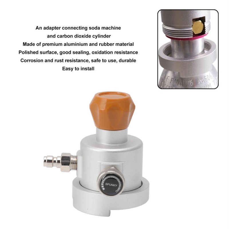 Soda Refill Adapter Aluminium Rubber With Air Release Switch and