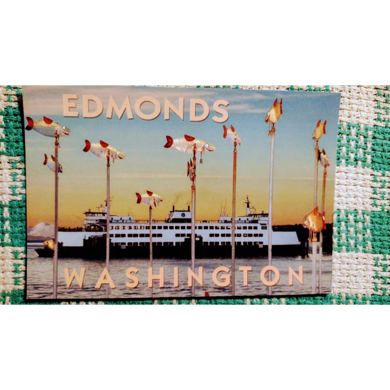 BEAUTIFUL POST CARD FERRY @ EDMONDS WASHINGTON