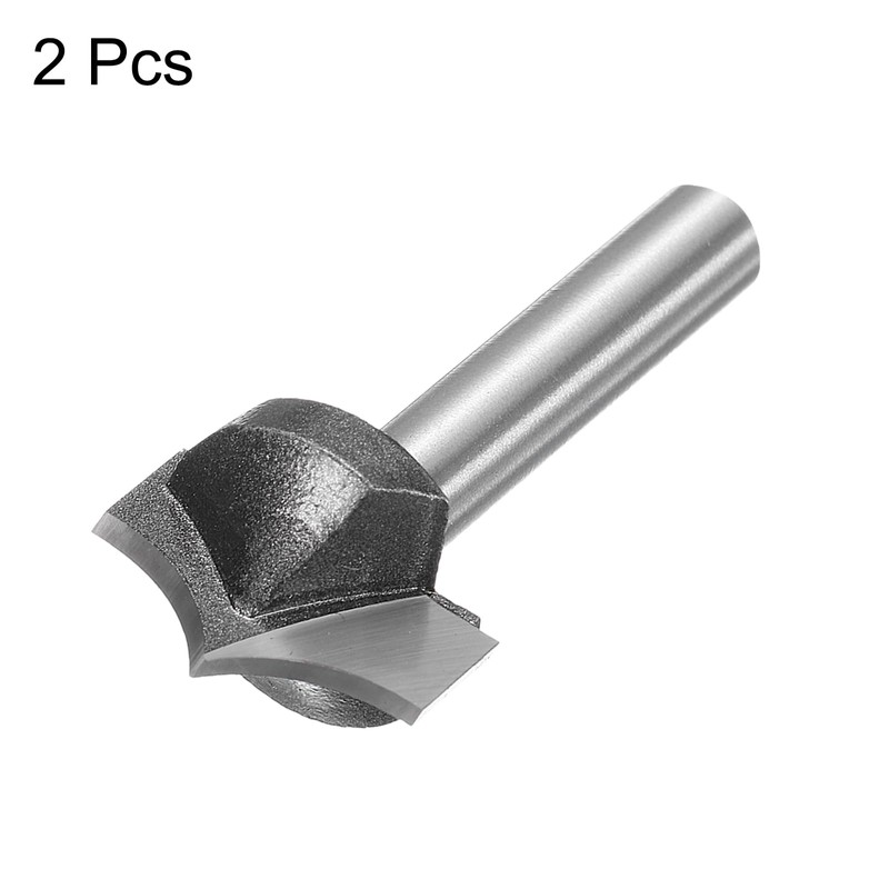 sourcing map 2pcs Point Cutting Roundover Router Bit 3/8" Radius