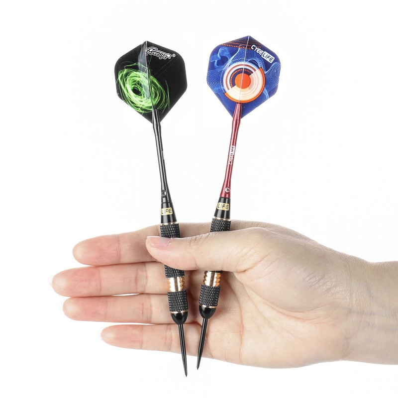 CyeeLife Professional Steel tip Darts 32g with Aluminium shafts,Sharpener,Tool and