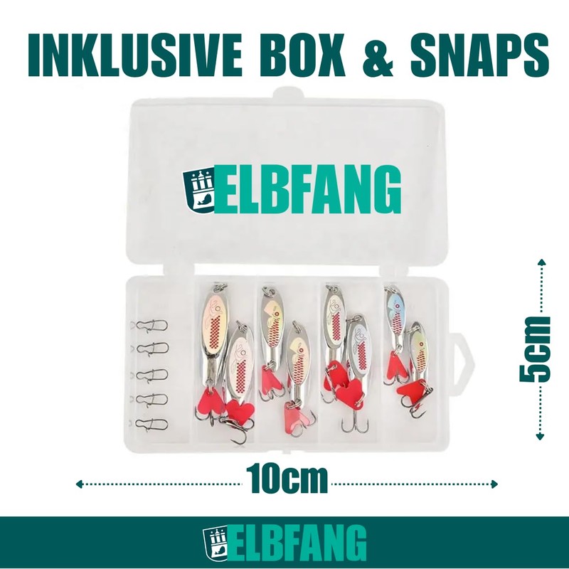 ELBFANG Blinker Fishing Set | Spinner Fishing Lure Spoons for
