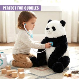 The Magic Toy Shop Giant Panda Soft Toy 55cm / 22" - Large Sitting Stuffed Animal Plushie - Big Black & White Cuddly Teddy Bear for Kids & Adults, Boys & Girls