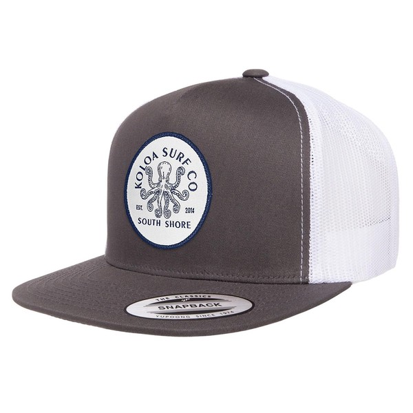 Koloa Surf Company South Shore Octopus Trucker Hat-OS-Charcoal-White