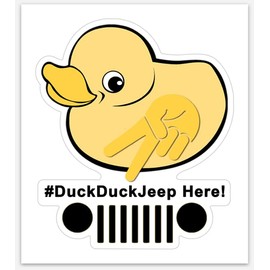 #DuckDuckJeep Here Sticker to be Put on Windows When Participating in #DuckDuckJeep Activities