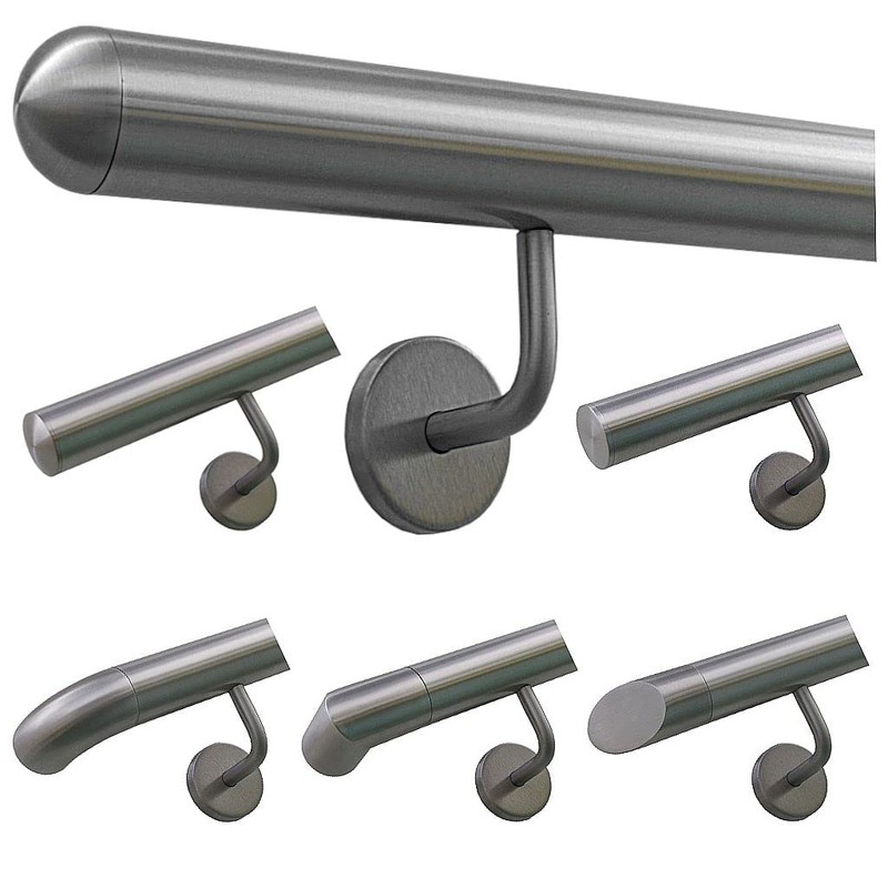 TIBU Handrail Stainless Steel 33.7 mm Railing 0.3 m -