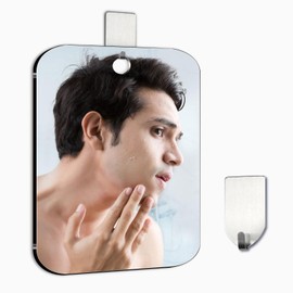 NKJVE Unbreakable Shower Mirror Tiles, 1Pcs 11x7.8 inch Mirror, Toddler Shatterproof Mirrors for Kids Wall, Small Wall Mirror