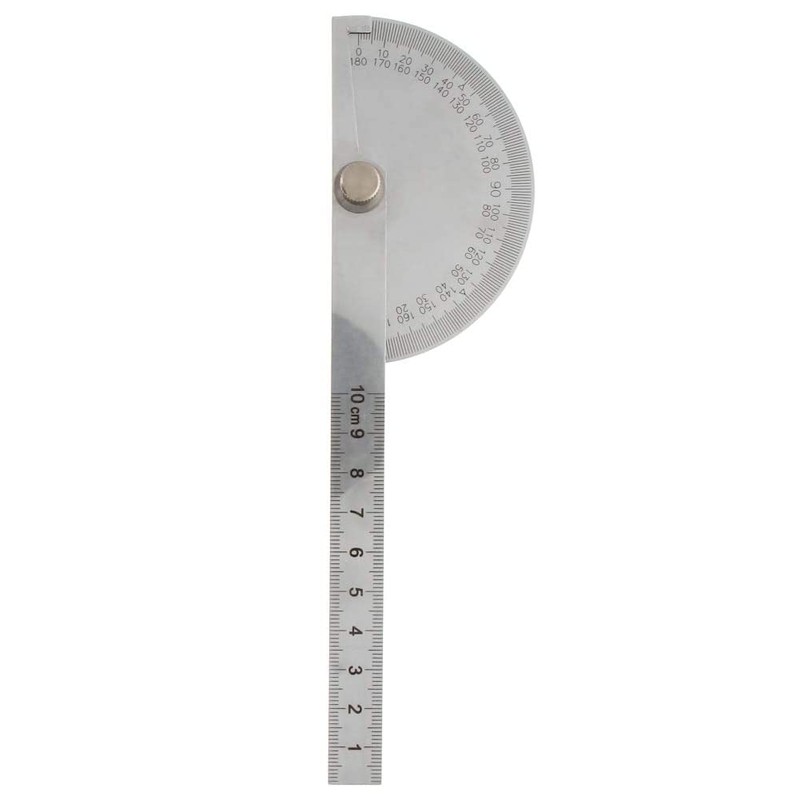 Utoolmart Stainless Steel Protractor 180 Degrees Round Head Angle Finder