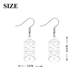 17.OKEYCH New York Symbol Inspired Gift NYC Iconic Motif Earrings Urban Architecture Themed Jewelry New York Traveling Gift (NYC Iconic Motif E C)