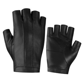 Harssidanzar KL028EU Fingerless Driving Gloves Outdoor Sports Half Finger Gloves for Women, black