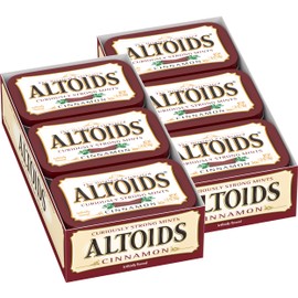 ALTOIDS Classic Cinnamon Hard Candy Breath Mints Bulk, 1.76 oz Tin (Pack of 12)