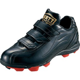 ZETT BSR4297J Boys Baseball Point Spike, Grandmate, Black/Black, 7.5 inches (19.0 cm)