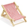 Deko-Liegestuhl ca. 15 cm rot-weiß