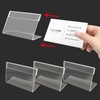 Bonsicoky 50 Pack Mini Clear Acrylic Sign Display Holder -