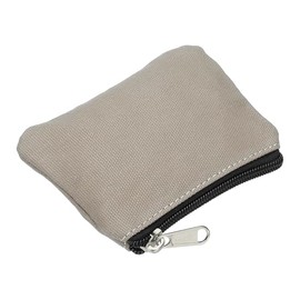 PATIKIL Monedero Bolsa de 3" x 5", Portamonedas Bolsas Organizadoras Pequeñas con Cremallera de Lona para el Hogar, Gris