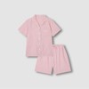 JAJU [JAJU] Women's Seersucker 5-Part Pajama Set_Dark Pink