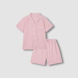 JAJU [JAJU] Women's Seersucker 5-Part Pajama Set_Dark Pink