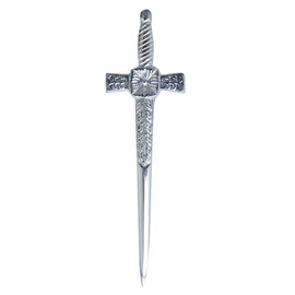 AAY WEAR kilt pins Scottish Chrome with Badge Celtic Design Kilt Pin Accessories for men (Irish Sword Kilt Pin)