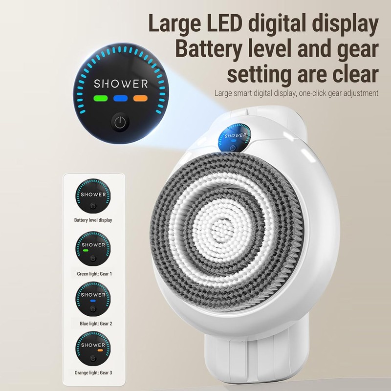 Cryfokt Cepillo Corporal Eléctrico con Función de Limpieza Profunda