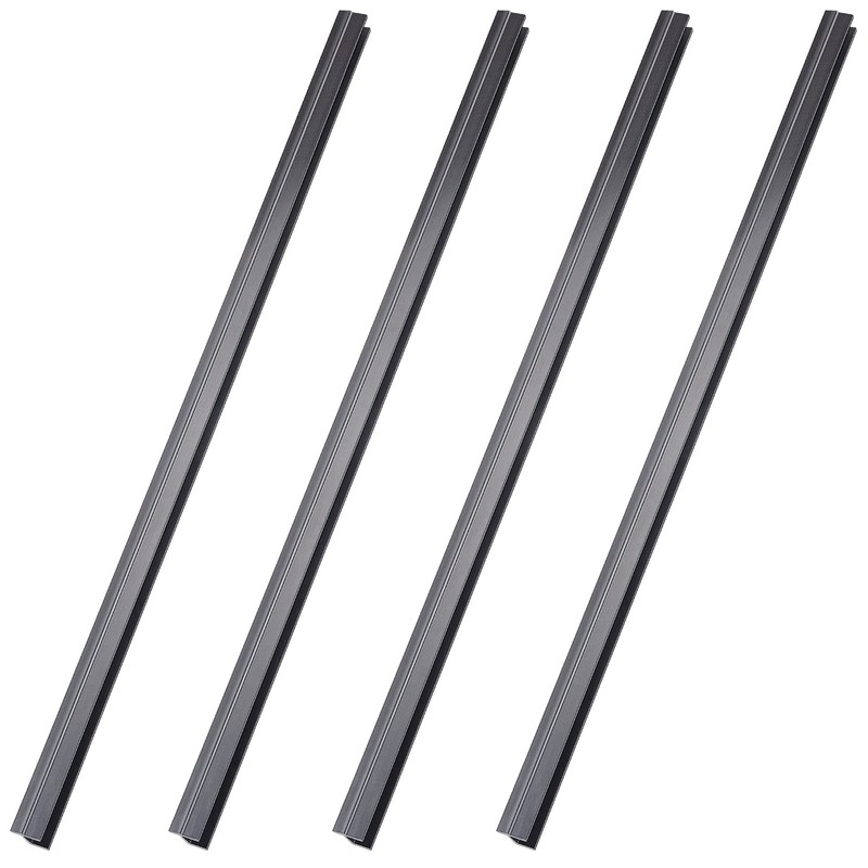 Tenare 4 Pieces Hanging File Rails PVC Black File Rails