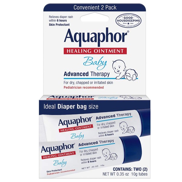 Aquaphor Baby Healing Ointment, Advanced Therapy, 2 Count (Pack of 3)