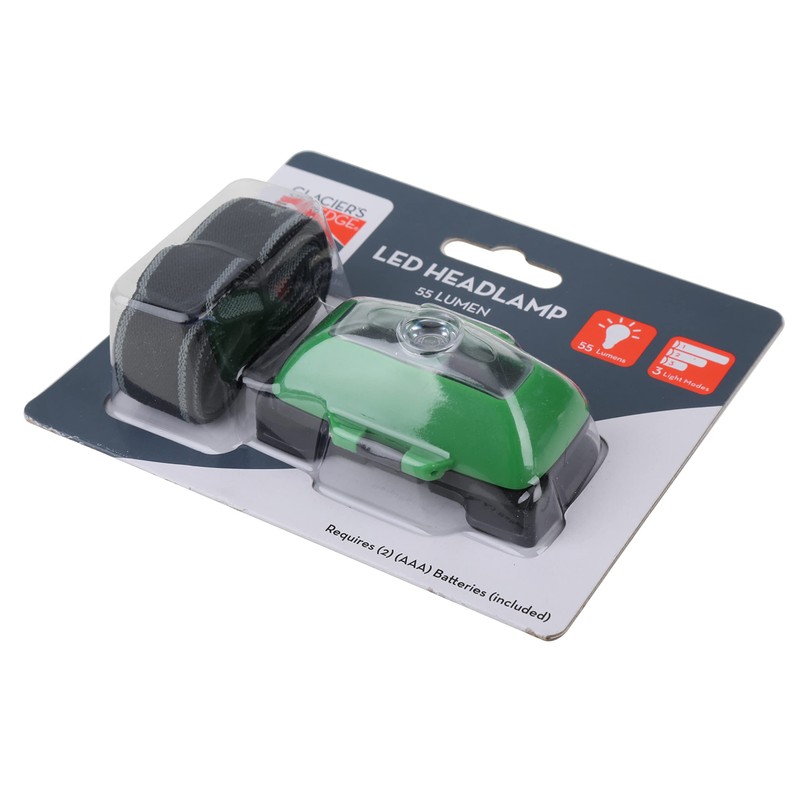 Glacier's Edge 6PK - 55 Lumen LED Headlamp Green 2X