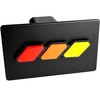 eVerHitch Tri Color Metal Trailer Hitch Cover (Red, Orange and