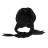 Black Long Double Braid Wig Synthetic Simulated Scalp Heat Resistant