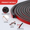 Silicone Weather Stripping Door Seal, 20FT Self Adhesive D-Shaped Car