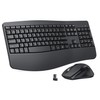 Ergonomic Keyboard and Mouse Combo, Full Size Cordless Computer Keyboard
