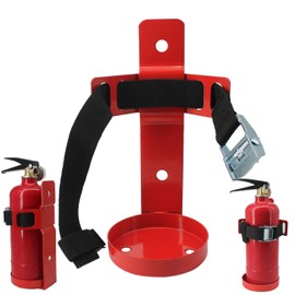 Fire Extinguisher Mount,Wall Hanging Bracket,Fire Extinguisher Holder for Home, Car, RV, Truck, Mini Fire Extinguishers (2.5LB red 1Pcs)