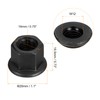 sourcing map M12 Flange Hex Nuts, 5pcs Grade 12.9 Carbon