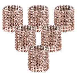Accmor 50 anillos servilleteros, servilleteros de champaña para decoración de mesa, bodas, cenas, fiestas, decoración DIY