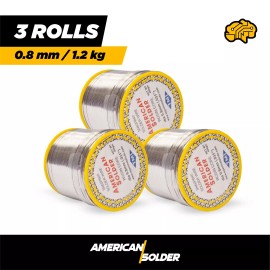 Unbranded/Generic New 400G 0.8mm 60/40 Tin lead Solder rosin flux Wire Roll (pack of 3- 1.2Kg)