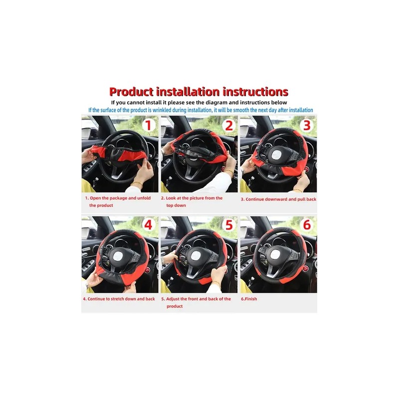Funda Cubre Volante Deportivo Protector Antiderrapante Auto