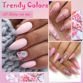 MTSSII 12PCS Gel Nail Polish + Diamond Nail Polish Set with Function Gel and Gift Box (SET-2, 12pcs)