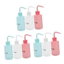 Baluue 3sets Eyelash Water Bottle for Extensions 250ml Squeeze Bottle Precision Narrow Mouth Tattooing Tools 3pcs*3