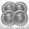 4-Pack of 16' Push-on Chrome Hubcaps fit for Crown Victoria