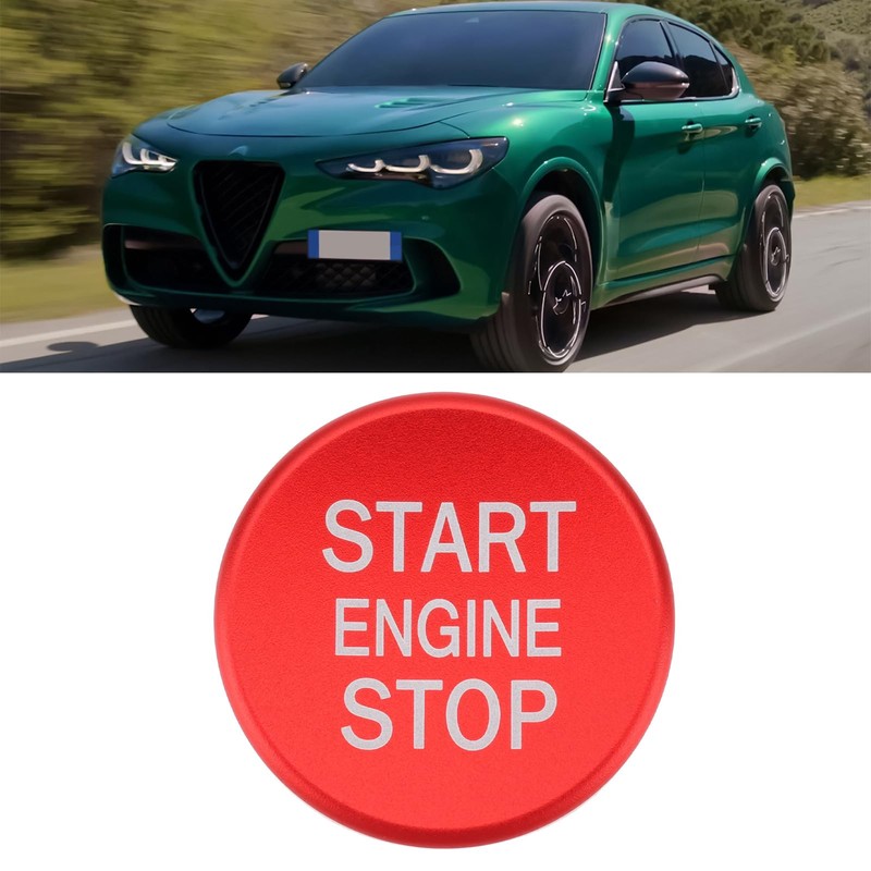 eMagTech 1 Touch Start Dekorativer Ringaufkleber Tastenabdeckung Kompatibel mit Alfa
