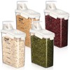Blushtier 4 PCS Cereal Containers Storage 2.8L Airtight Large Dry