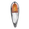 5pcs Cab Marker Light Weatherproof Amber Teardrop Cab Top Running
