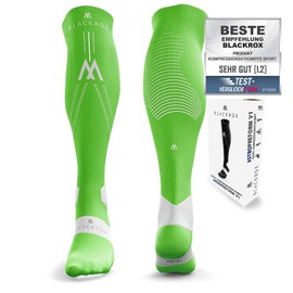 BLACKROX Compression Stockings Sports Astropreform Compression Socks Comparison Winner Sports Compression Socks Running Socks Football Women Men Long Compression Socks, Green
