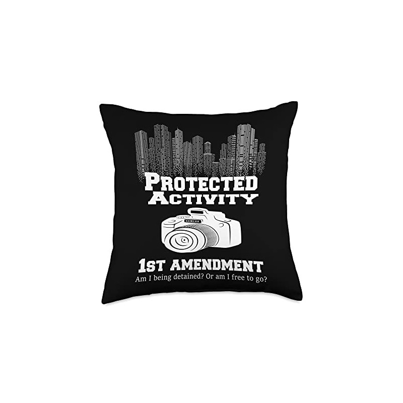 Protected Activity first Amendment Audit Camera Gift Idea Throw Pillow