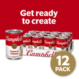Campbell's Condensed Cream of Chicken Soup, 10.5 Ounce Can (Pack of 12)