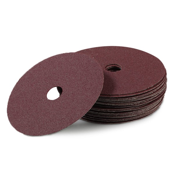 LEONTOOL Aluminum Oxide Resin Fiber 25pcs 4-Inch Resin Fiber Sanding
