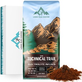 Long Run Coffee – Hydrating Coffee with Electrolytes – All Natrual Energy + Hydration + Recovery for Athletes – Stomach Friendly Electrolyte Coffee for Runners (1 lb, Light Roast)