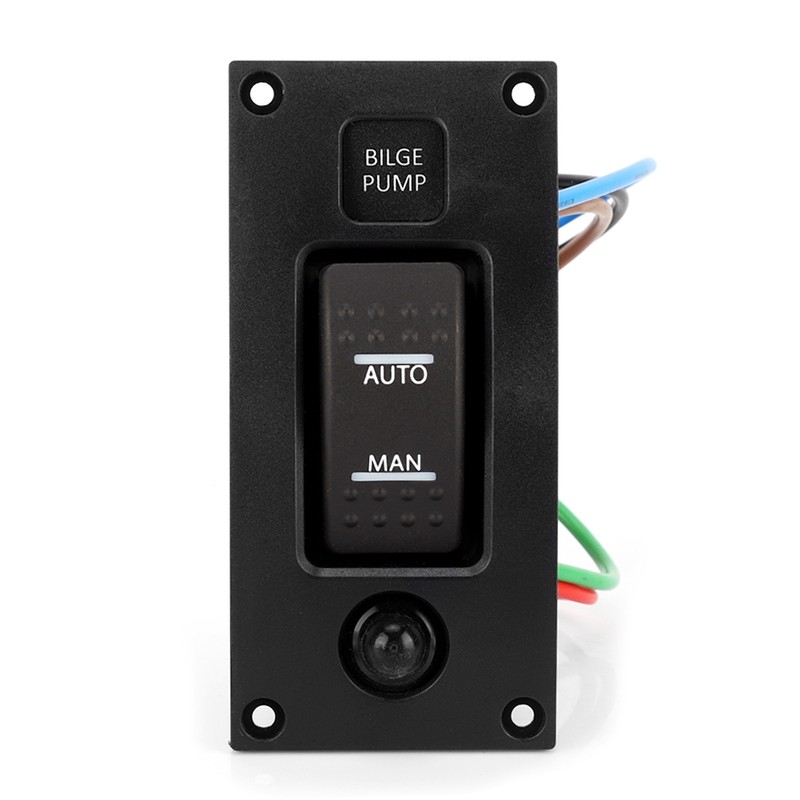 ON off ON Deluxe LED Rocker Bilge Pump Switch Panel