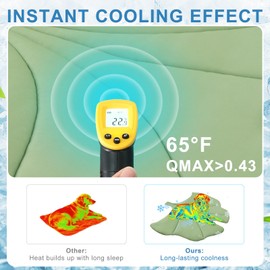 BEAUTYZOO Cooling Mat for Dogs & Cats, Dog Cooling Mat Q-Max>0.4, Double-Sided Pet Cool Pads for Summer, Crate, Kennel, Waterproof Outdoor Cooling Bed, Non-Gel Washable Chill Mats 43"x39" Leaf Shaped