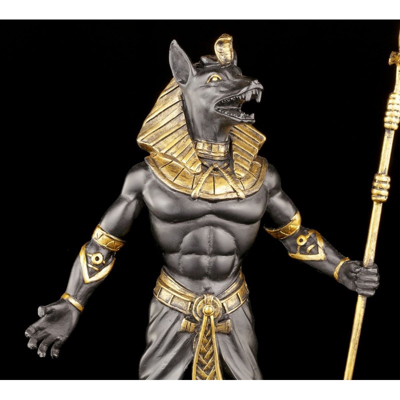 Anubis Figure - Warrior Egyptian Black Gold - Decorative Egypt