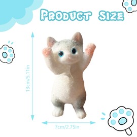 GIUSOBG Squishy Cat Toy, Squishy Sticky Squeeze Toys, Cute Anti-Stress Squeeze Cat, Fidget Toy Gift for Children and Adults (Short Hair)